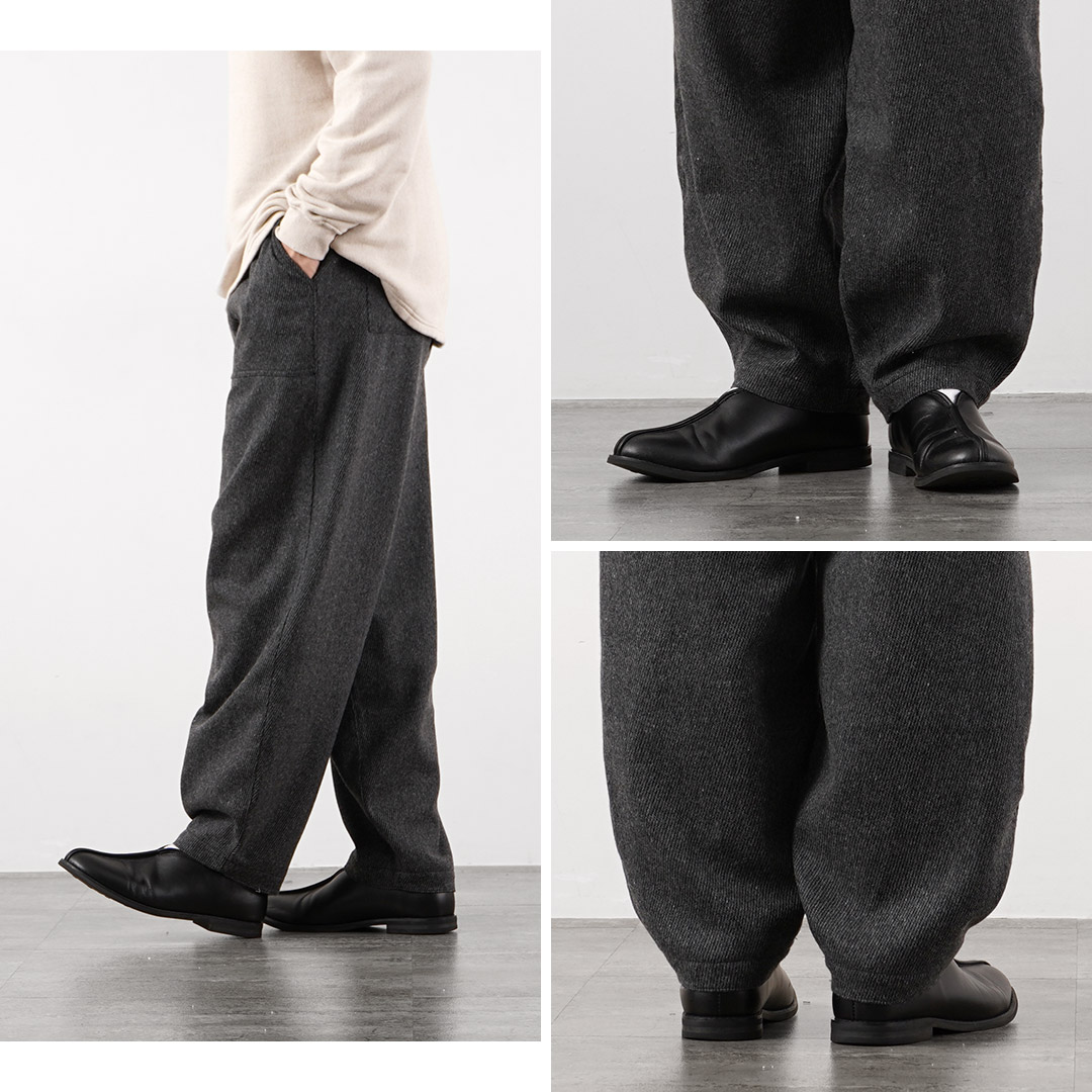 KEMA DESIGNS（ケマデザインズ） カシミアカルゼ ワイドテーパード ベイカーイージーパンツ ウール 日本製 / メンズ | kema designs | 15