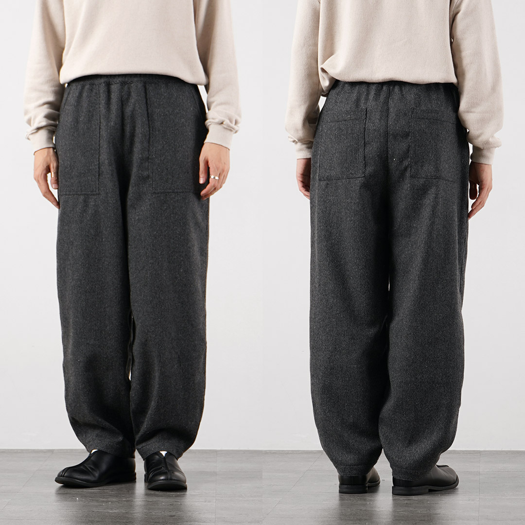 KEMA DESIGNS（ケマデザインズ） カシミアカルゼ ワイドテーパード ベイカーイージーパンツ ウール 日本製 / メンズ | kema designs | 16
