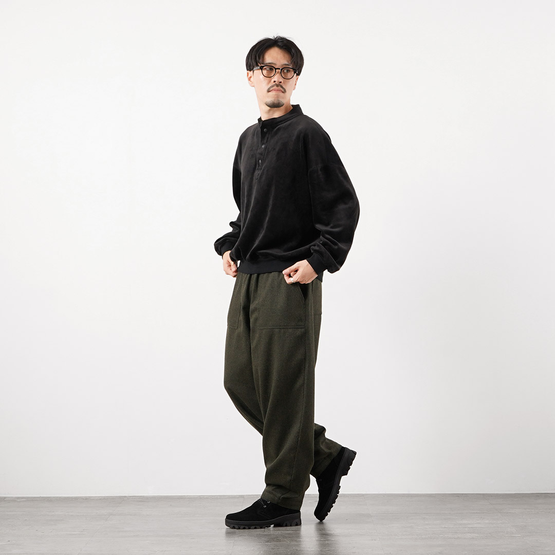 KEMA DESIGNS（ケマデザインズ） カシミアカルゼ ワイドテーパード ベイカーイージーパンツ ウール 日本製 / メンズ | kema designs | 17