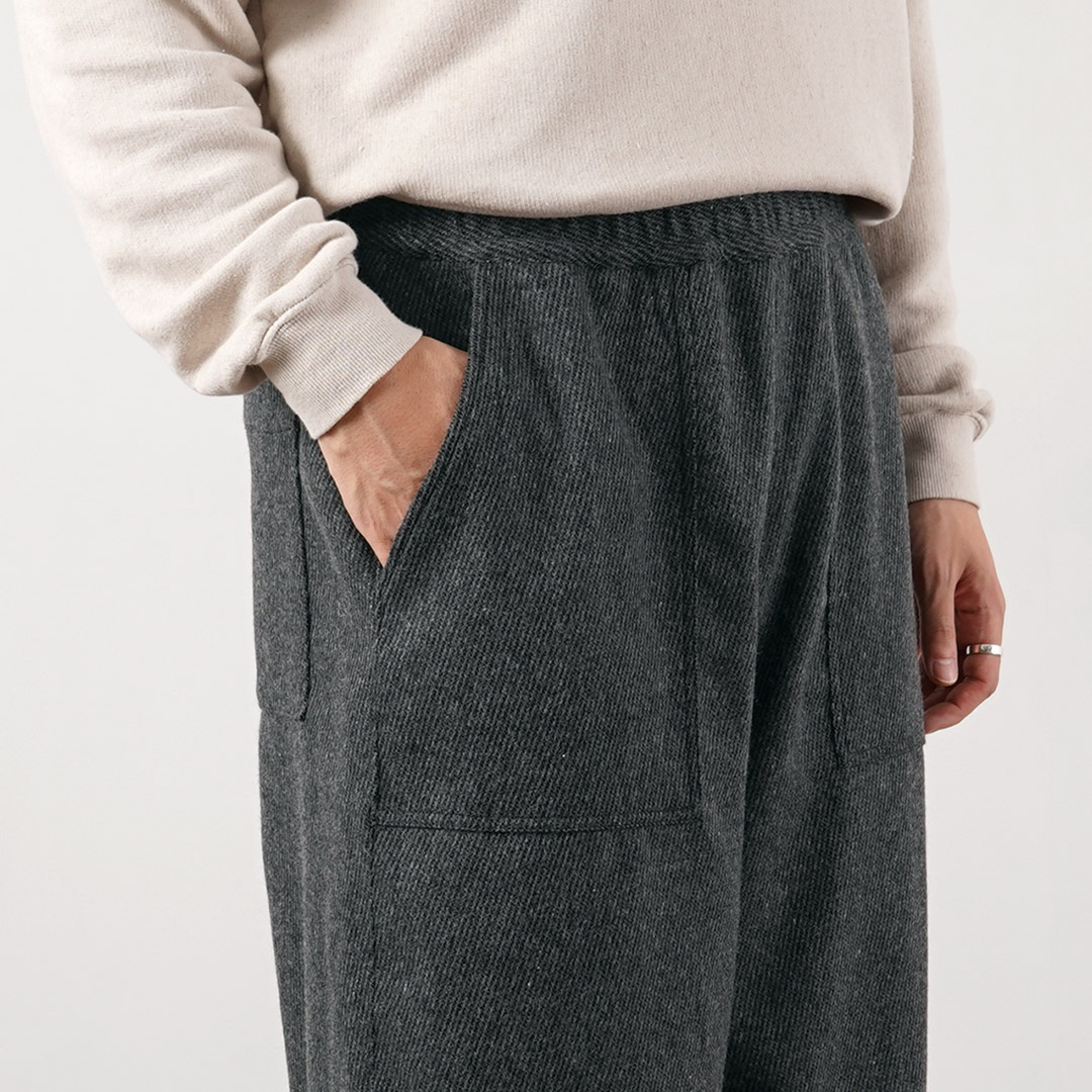 KEMA DESIGNS（ケマデザインズ） カシミアカルゼ ワイドテーパード ベイカーイージーパンツ ウール 日本製 / メンズ | kema designs | 12