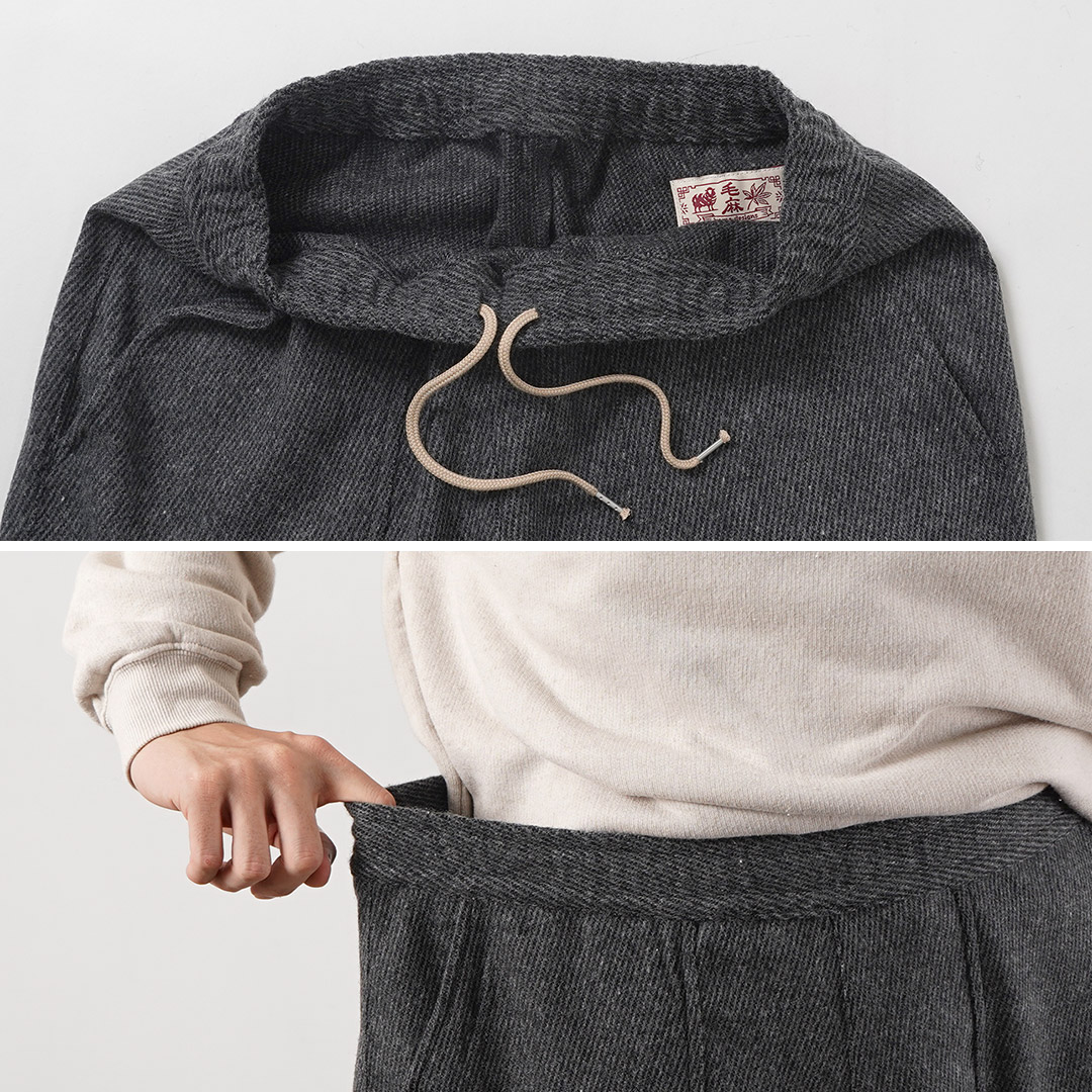 KEMA DESIGNS（ケマデザインズ） カシミアカルゼ ワイドテーパード ベイカーイージーパンツ ウール 日本製 / メンズ | kema designs | 13