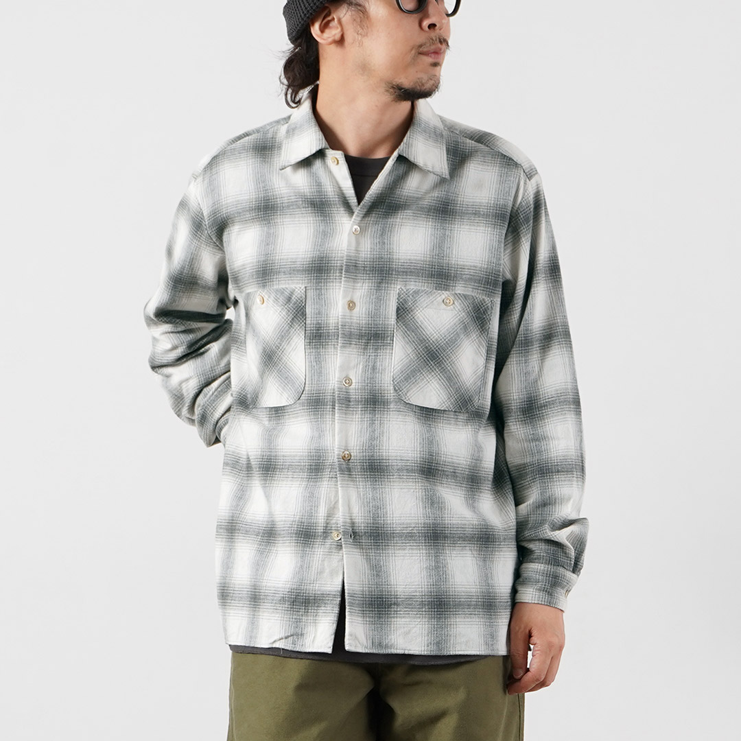 KEMA DESIGNS（ケマデザインズ） リネンウール アムンゼン オンブレー オープンカラーシャツ 日本製 / 長袖 メンズ | kema designs | 02