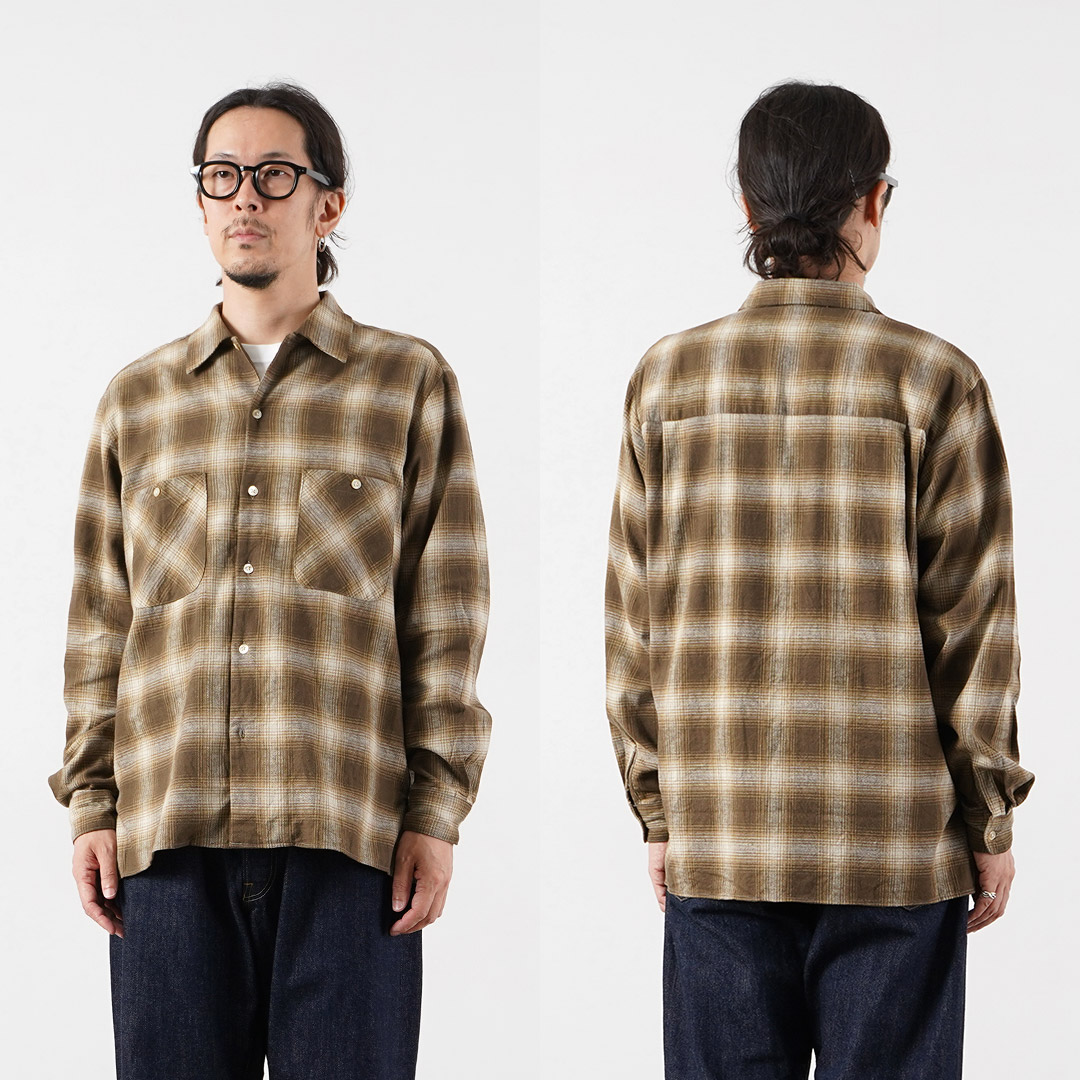 KEMA DESIGNS（ケマデザインズ） リネンウール アムンゼン オンブレー オープンカラーシャツ 日本製 / 長袖 メンズ | kema designs | 15