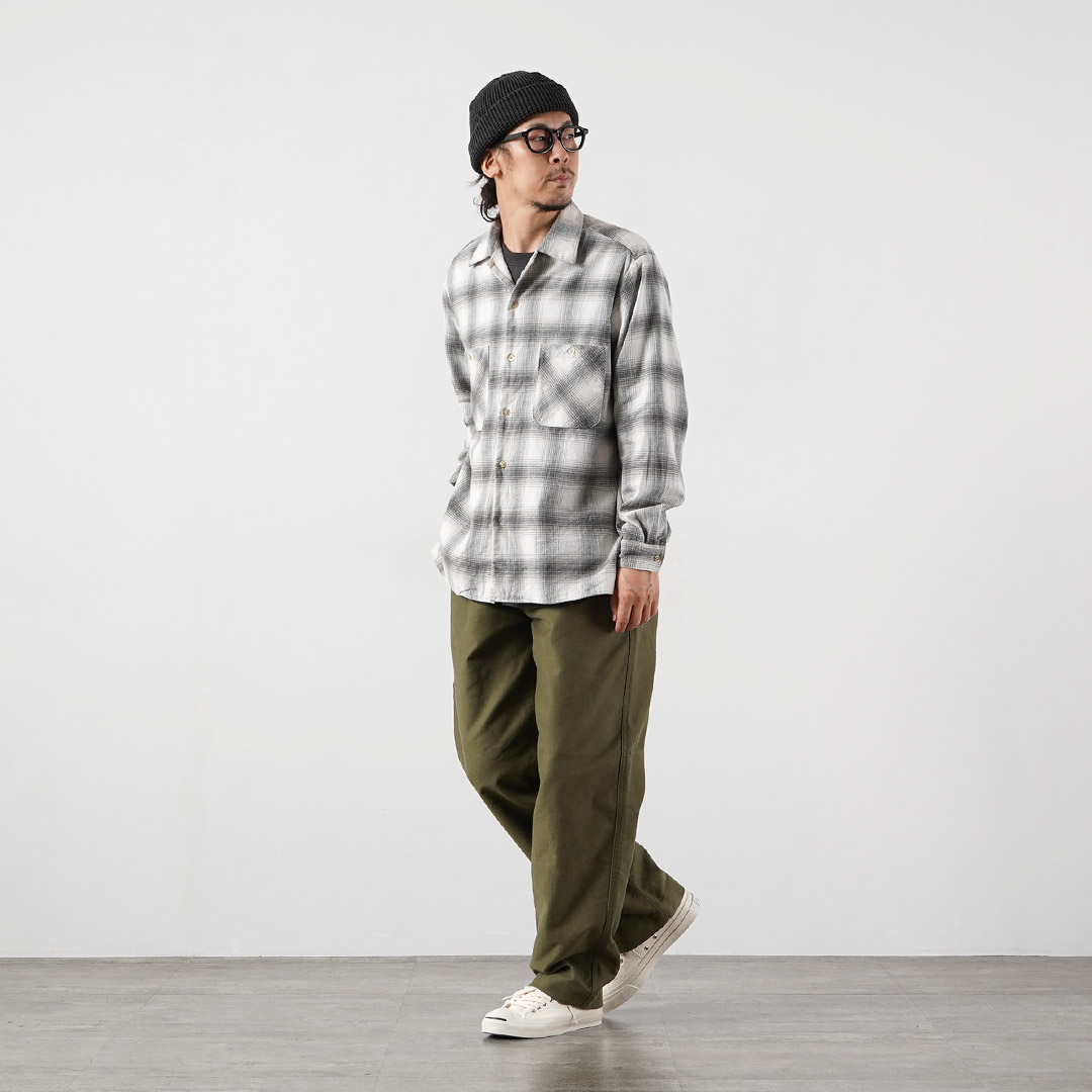 KEMA DESIGNS（ケマデザインズ） リネンウール アムンゼン オンブレー オープンカラーシャツ 日本製 / 長袖 メンズ | kema designs | 16
