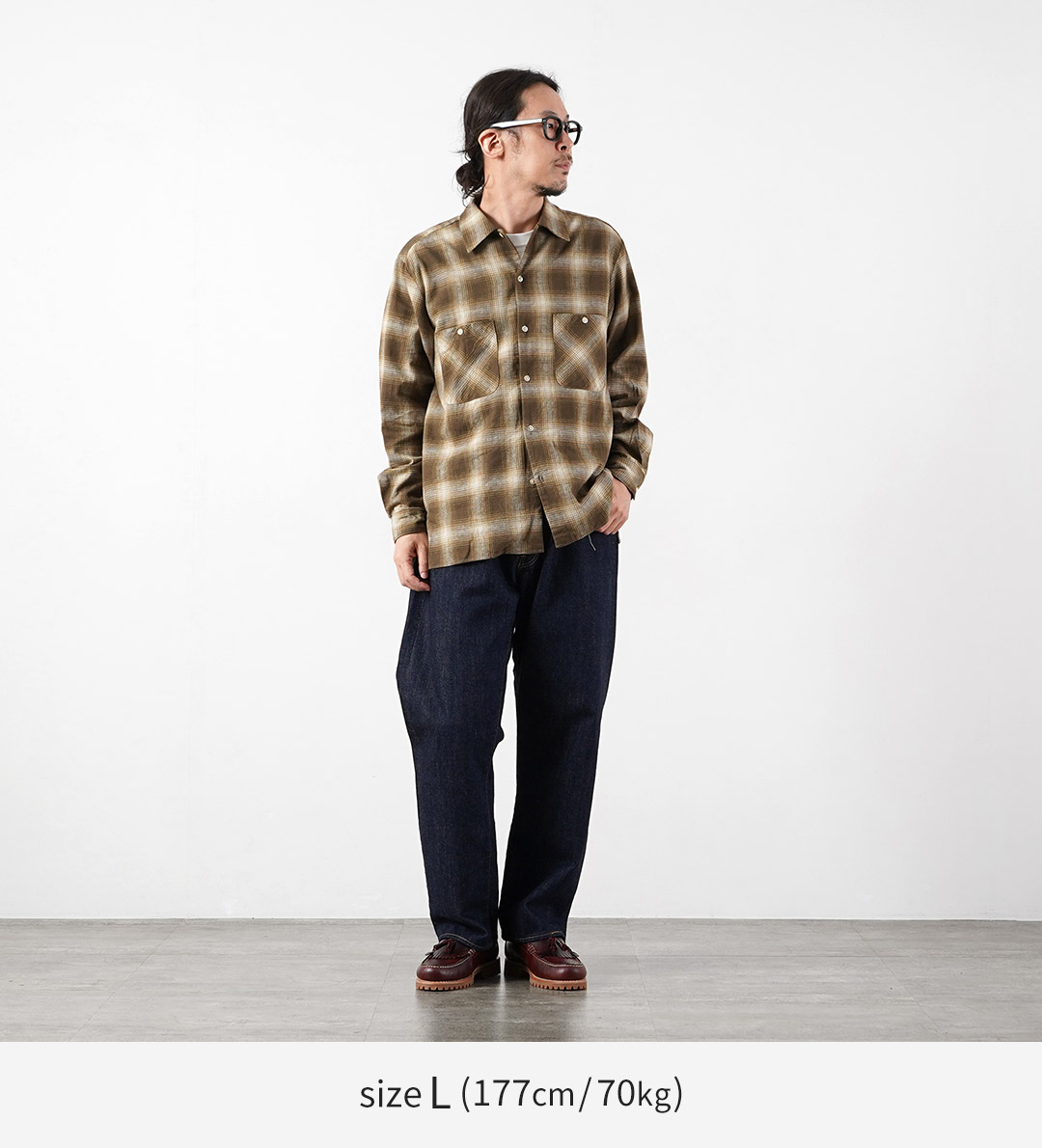 KEMA DESIGNS（ケマデザインズ） リネンウール アムンゼン オンブレー オープンカラーシャツ 日本製 / 長袖 メンズ | kema designs | 05