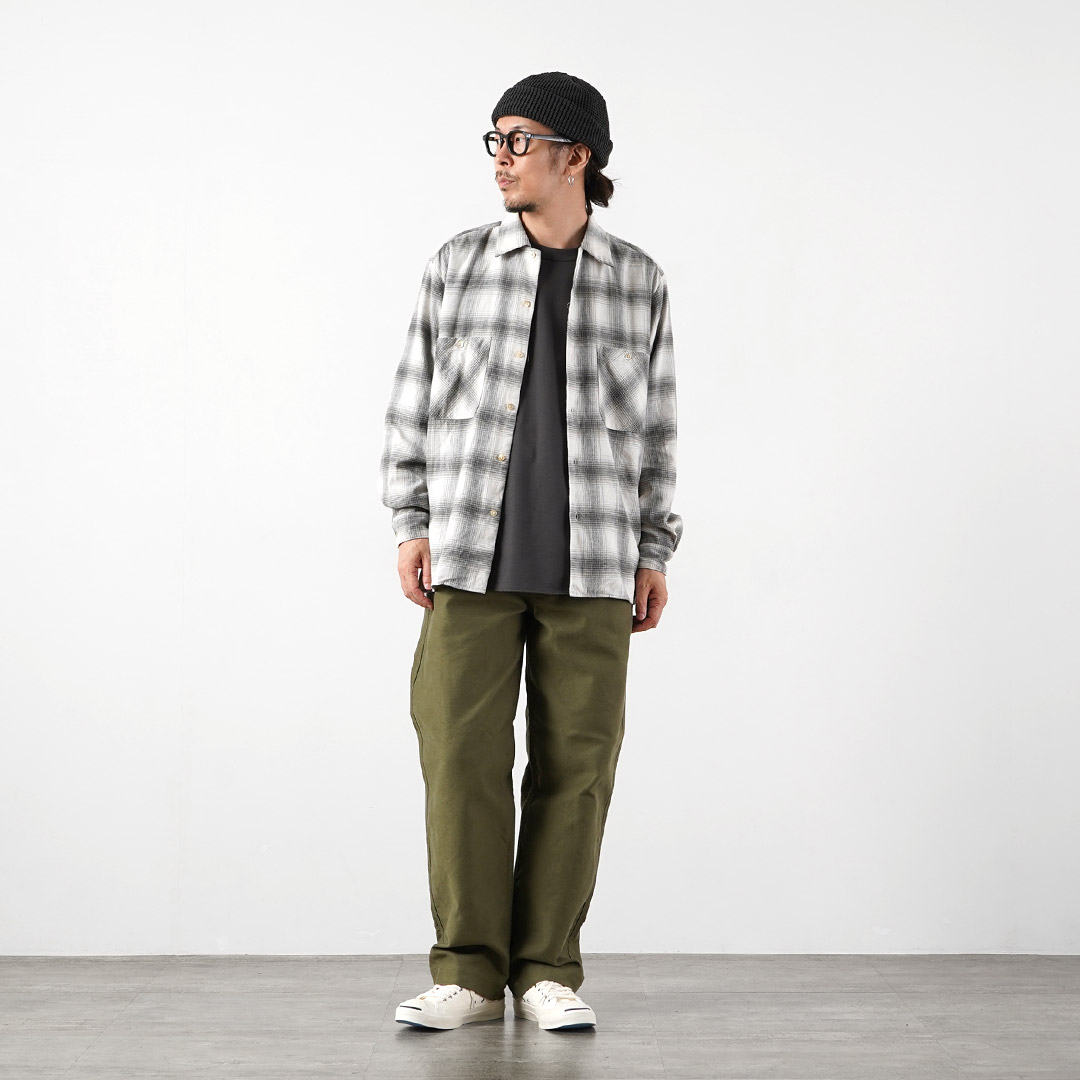 KEMA DESIGNS（ケマデザインズ） リネンウール アムンゼン オンブレー オープンカラーシャツ 日本製 / 長袖 メンズ | kema designs | 06