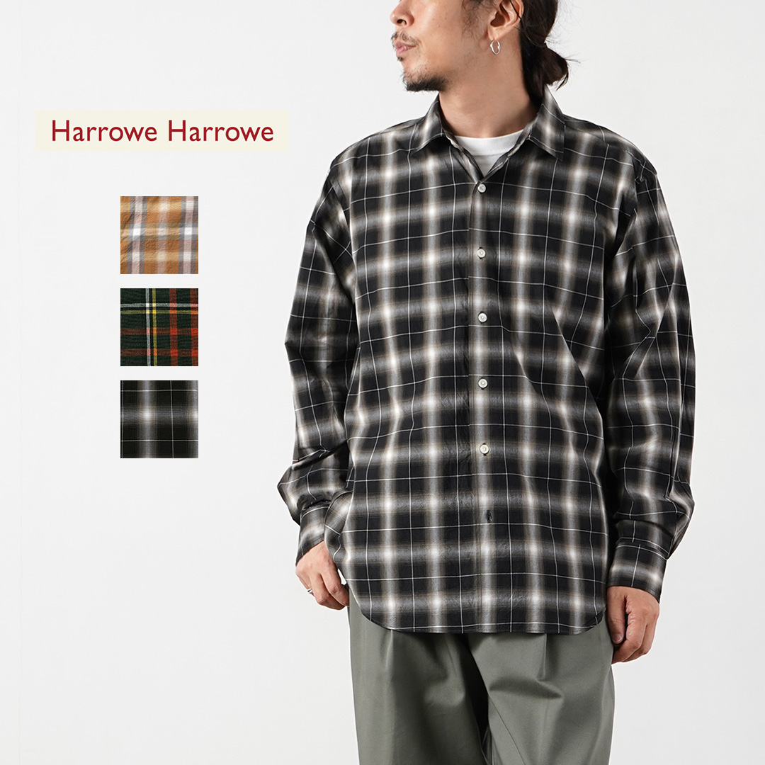 HARROWE HARROWE（ハロウハロウ） チェック レギュラーカラーシャツ 日本製 / 長袖 メンズ | ROCOCO