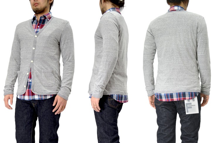 barns outfitters(伯恩斯アウトフィッターズ)吊り编织天竺对襟毛衣