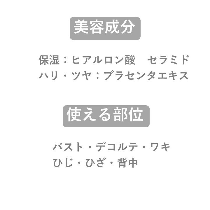 美容成分、使える部位