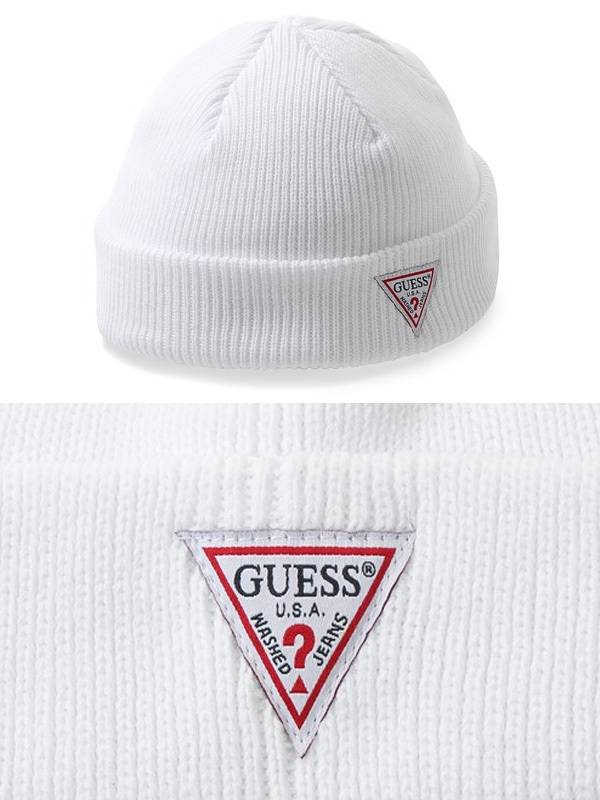 GUESS ゲス 帽子 ニット帽 レディース メンズ Triangle Logo Beanie 