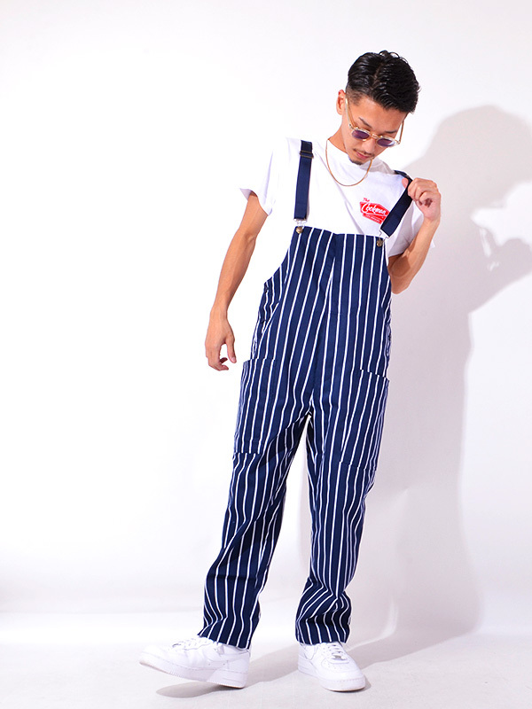 【未使用美品】 Cookman フィッシャーマンズオーバーオール ストライプ COOKMAN（クックマン） オーバーオール メンズ レディース Fisherman's