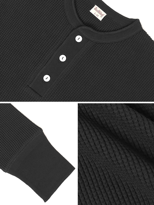 Healthknit（ヘルスニット） ヘンリーネック スーパー ヘビー ワッフル