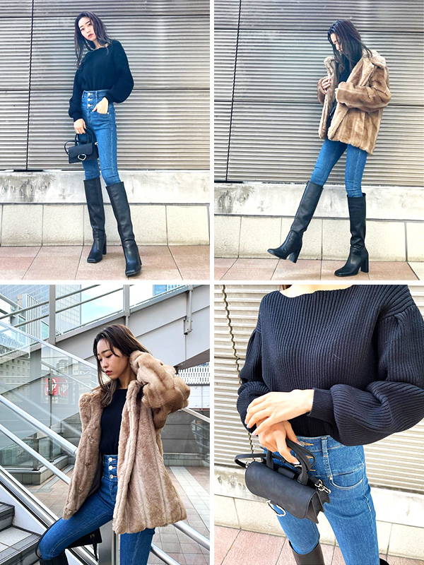 EMODA エモダ デニム 細い ハイウエスト スキニーパンツ ELDER NUDE H/W DENIM 042142470101  042112480101