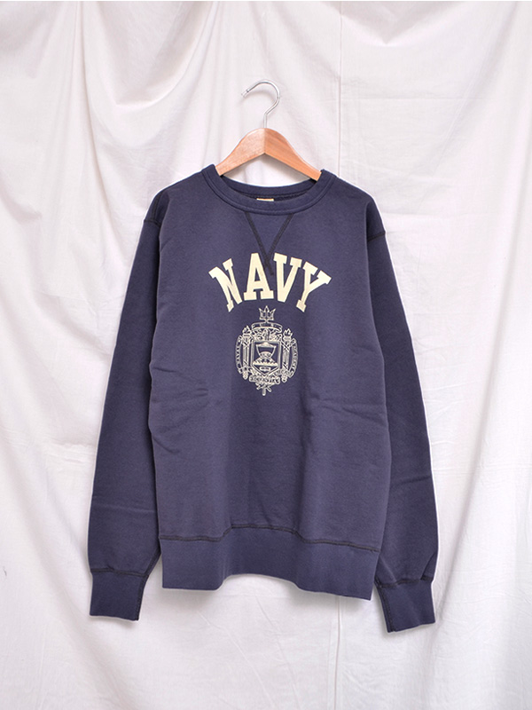 BUZZ RICKSONS バズリクソンズ トップス L ネイビー メンズ BUZZ RICKSON'S バズリクソンズ スウェット メンズ 裏起毛 SET-IN CREW