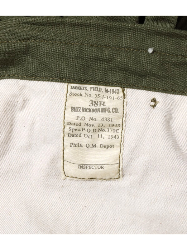 BUZZ RICKSON'S バズリクソンズ ジャケット メンズ 長袖 Type M-1943 BUZZ RICKSON MFG. CO M-1943 BR15410の画像