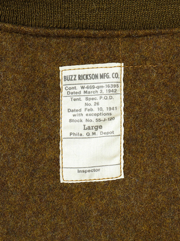 BUZZ RICKSON'S バズリクソンズ タンカース ジャケット パッチポケット 裏地 26.oz ウール BR15755の画像
