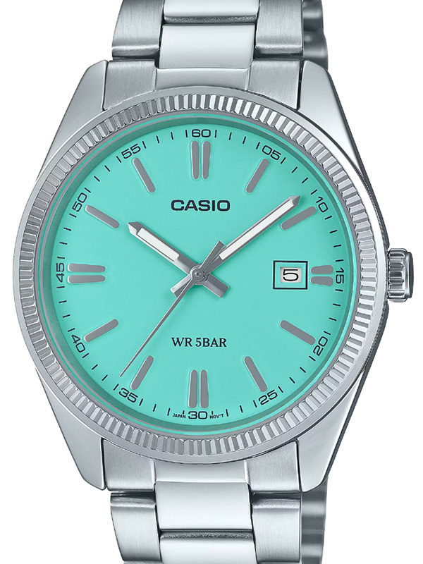 全国無料低価CASIO MTP-1302D-2A2JF ティファニーブルー　ターコイズブルー 時計