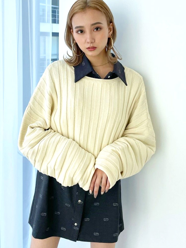 EMODA 【在庫処分】EMODA エモダ 2WAYベルトシャツワンピース シャツ 