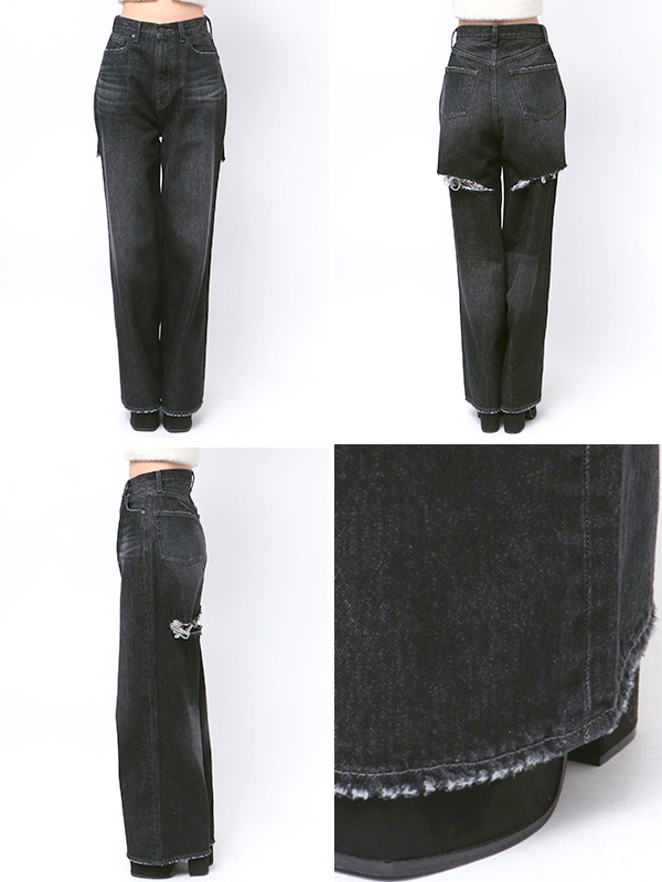 EMODA（エモダ） デニムパンツ レディース バック カット ルーズ