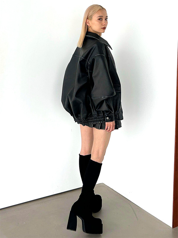 EMODA ブルゾンのみ EMODA（エモダ） ヴィンテージ ライク オーバー ブルゾン フェイク