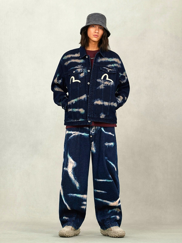 EVISU（エヴィス） ジーンズ カモメ タイダイ エビス デニムジャケット