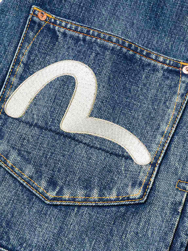 EVISU エヴィス ジーンズ デニムジャケット マルチポケット カモメ 家紋 ロゴ刺繍 2ESHTM6DJ1008の画像