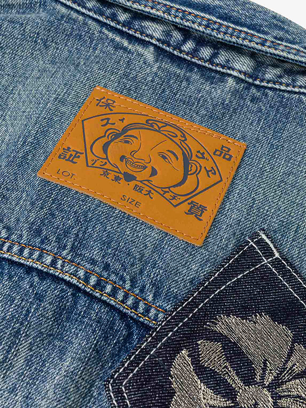EVISU エヴィス ジーンズ デニムジャケット マルチポケット カモメ 家紋 ロゴ刺繍 2ESHTM6DJ1008の画像