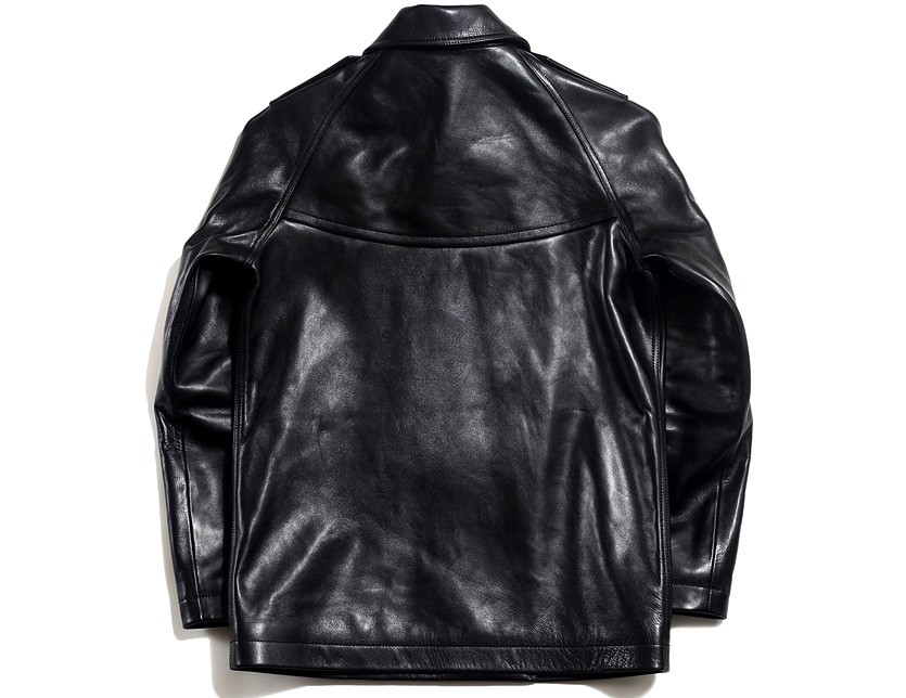 b:b ブラックレザー 馬革 サイズM ダブル ヘリックス Double Helix レザージャケット コート メンズ