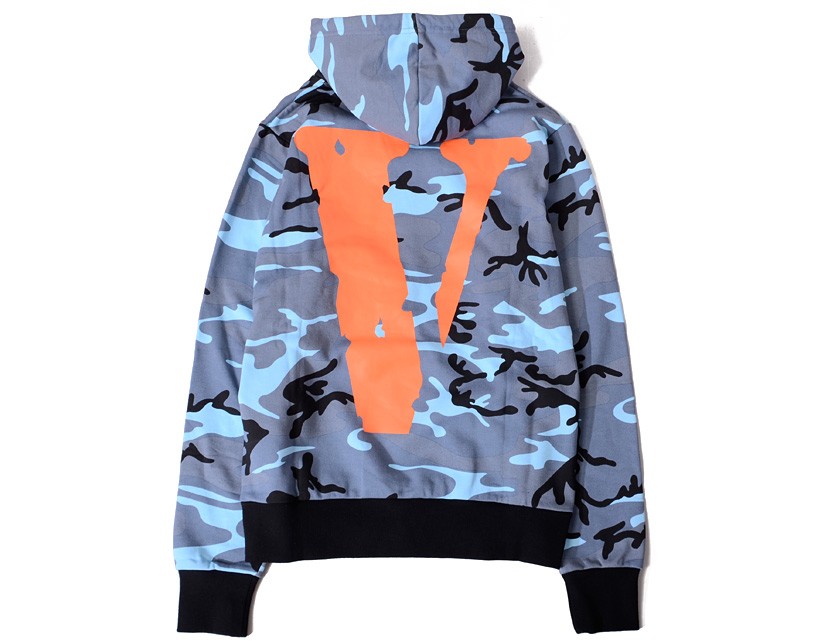 vlone blue camo hoodie