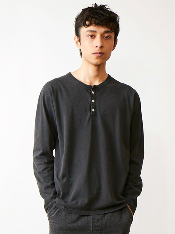Good On Lサイズ 長袖Tシャツ ラグランスリーブ 【クーポンで15%OFF対象】【メール便送料無料】Good On グッドオン  ロングスリーブヘンリーＴシャツ L/S HENLEY TEE (GOLT1601) / ヘンリーネック 長袖 無地 ピグメントダイ 後染め メンズ  5.5オンス コットン 綿100 ... [グッドオン] ロングスリーブ ヘンリーネック Tシャツ カットソー ロンT メンズ レディース GOLT1601