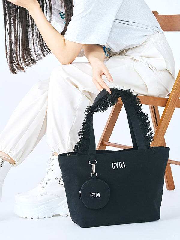 GYDA バック GYDA（ジェイダ） フリンジ トート バッグ ミニポーチ付き A4対応