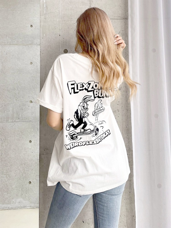 GYDA ジェイダ Tシャツ レディ―ス 半袖 綿 100% FLEX ZONE BUNNY ポケット BIG Tシャツ バニー 072432711201｜rodeobros｜08