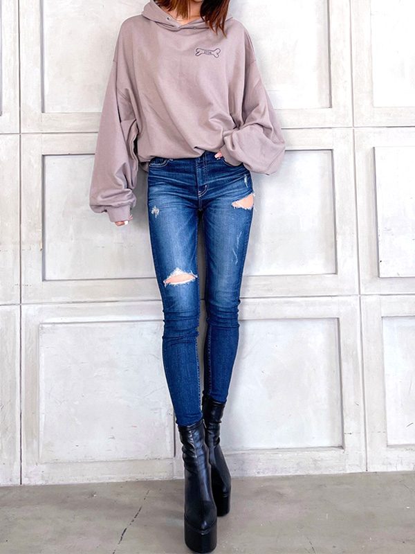 GYDA ジーンズ デニム デニムパンツ ハイウエストthigh high