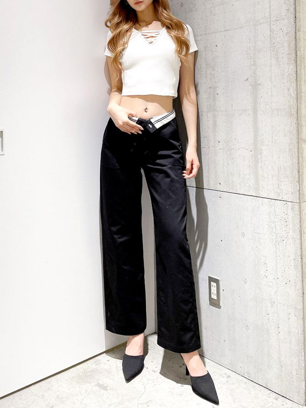 GYDA（ジェイダ） 【在庫処分】GYDA SIDE RIPPED GYDA ライン ワイド