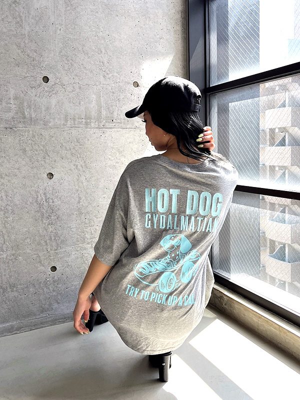 GYDA（ジェイダ） Tシャツ レディ―ス 半袖 綿 100% ゆったり HOT DOG