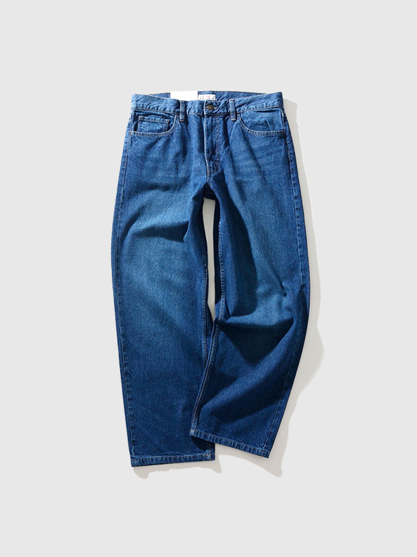 Hanes（ヘインズ） パンツ デニム ジーンズ ワイド ゆったり 薄手