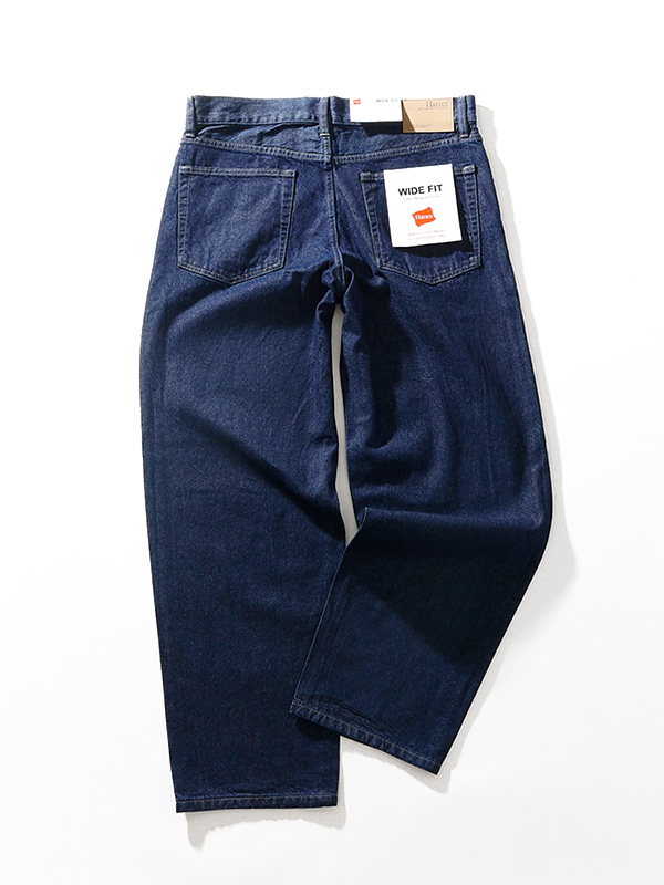 Hanes（ヘインズ） パンツ デニム ジーンズ ワイド ゆったり 薄手