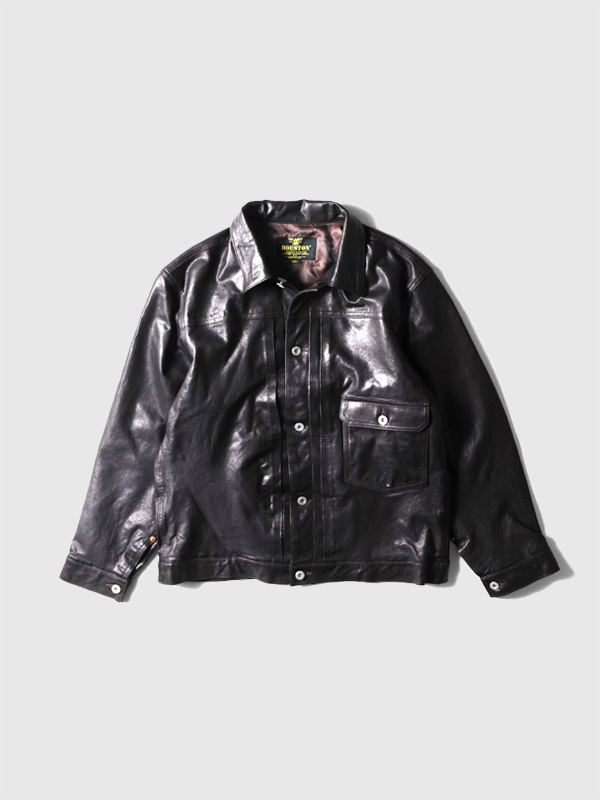 『JJ』HOUSTON 8215　ヒューストン1stトラッカージャケット HOUSTON / ヒューストン 8215 COW LEATHER TRACK JACKET / カウレザー