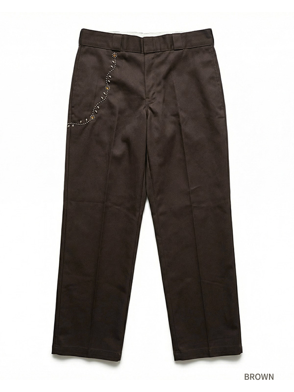 HTC×Dickies874 ディッキーズW.Chain 34×30 ブラウン HTC × Dickies [エイチティーシー×ディッキーズ] Pants #SN-32 W.Chain