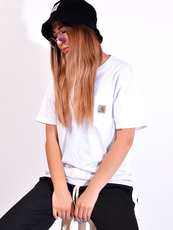 ★ドイツ発*carhartt WIP*新作*Button Tシャツ/H-BROWN★ Carhartt WIP W' S/S Hudson T-Shirt, Dusty H Brown | Official