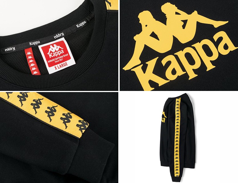 Kappa ワンポイント刺繍 袖ロゴテープ スウェット トレーナー
