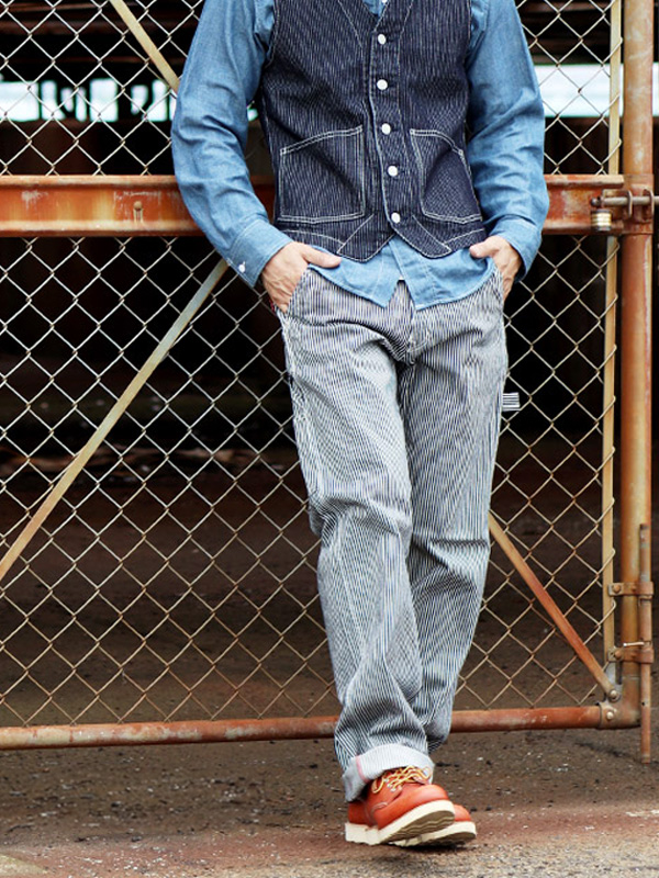 KOJIMA GENES 児島ジーンズ ペインターパンツ デニム ヒッコリー