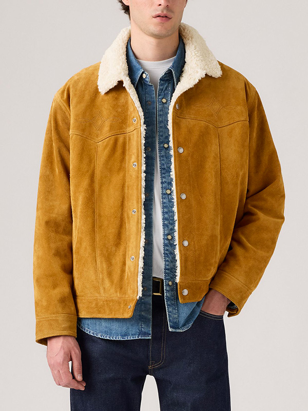 【希少】90s vintage Levi's スエード レザー 裏ボア 38 M Levi's（リーバイス） Levis スエード レザー ジャケット スエード