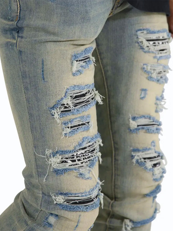 mnml ミニマル スキニー X165 PASLEY STRETCH DENIM ペイズリー