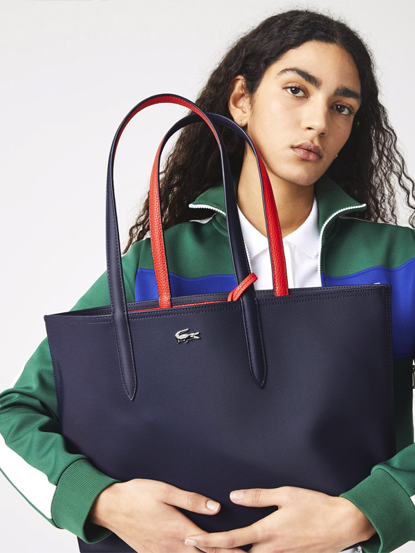 LACOSTE ラコステ バッグ レディース メンズ ユニセックス 大人 ANNA リバーシブル トートバッグ 大きめ おしゃれ ブランド 型押し スムース NF2142AA LACOSTE（ラコステ） バッグ レディース メンズ 大人 ANNA