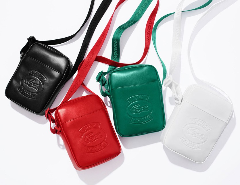 Supreme LACOSTE シュプリーム ラコステ ショルダーバッグ バッグ 斜めがけ カメラバッグ Shoulder Bag PUレザー  2018SS LACOSTE SPORT L!VE NH2702SW