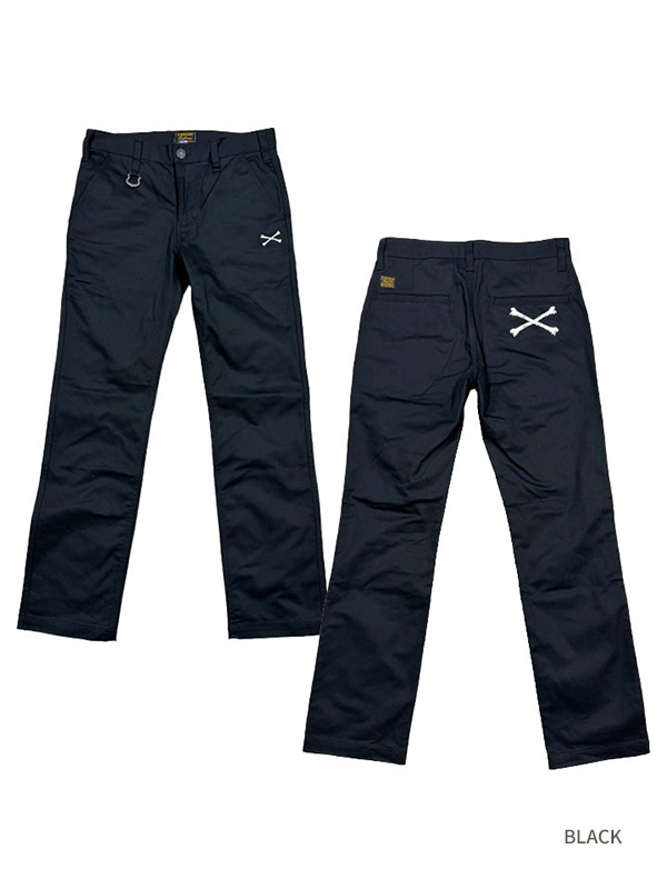 VANSON（バンソン） パンツ チノパン クロスボーン ワークパンツ 刺繍