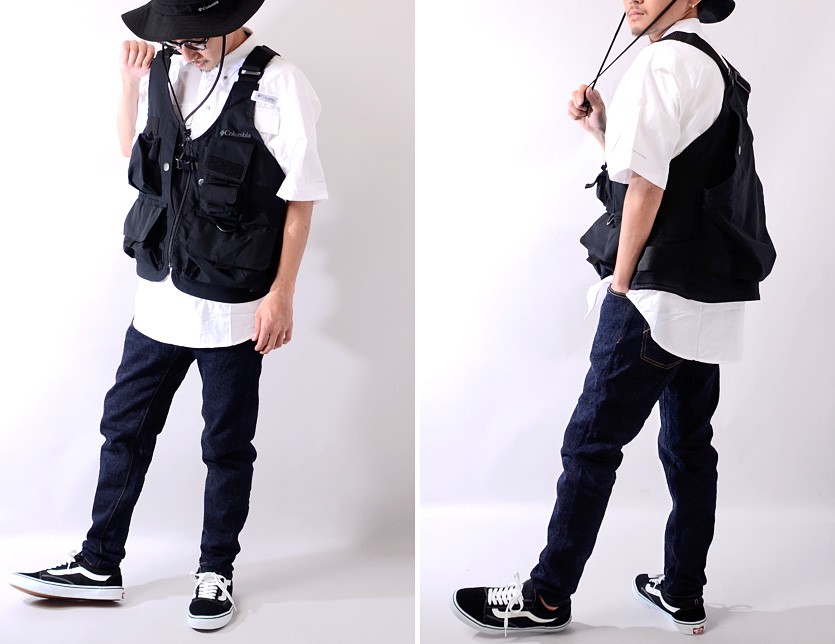 Columbia フィッシングベスト オリーブグリーン・フェス／ロッキン／野外 pm3793-1.jpg