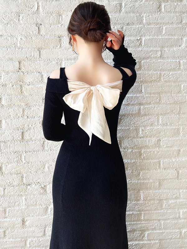 RESEXXY（リゼクシー） ワンピース 秋 冬 シンプル バック リボン