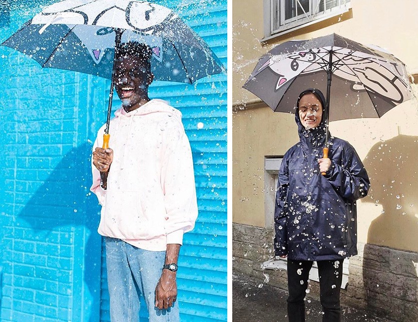 RIPNDIP リップンディップ 傘 長傘 LORD NERMAL UMBRELLA BLACK かさ ...